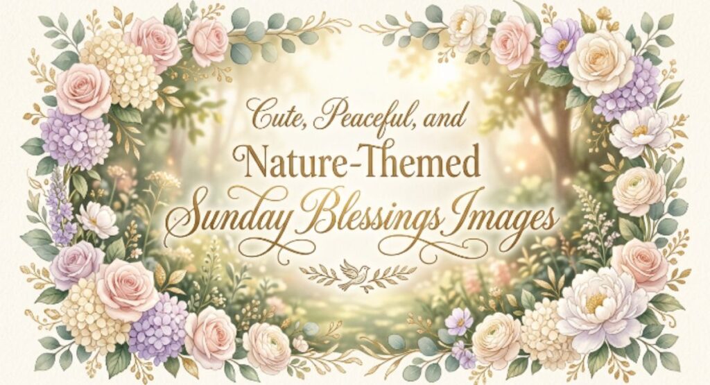 Cute, Peaceful, and Nature-Themed Sunday Blessings Images