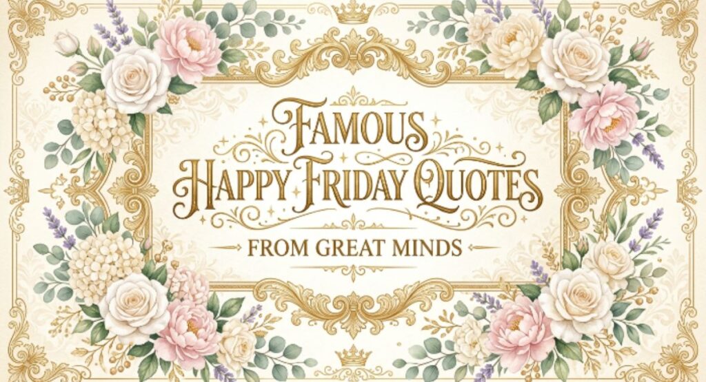 Famous Happy Friday Quotes from Great Minds