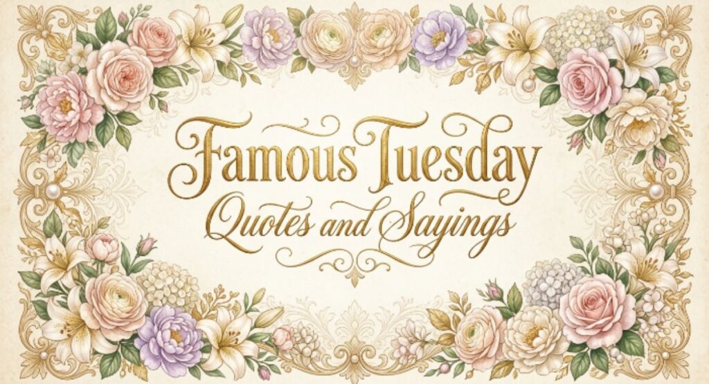 Famous Tuesday Quotes and Sayings