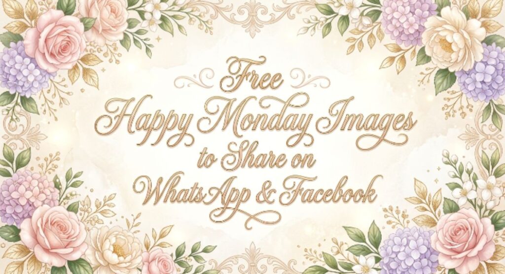 Free Happy Monday Images to Share on WhatsApp & Facebook