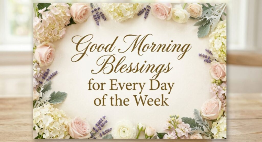 Good Morning Blessings for Every Day of the Week