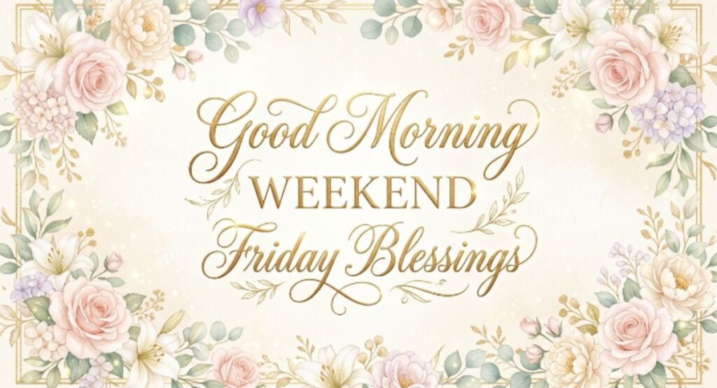 Good Morning Weekend Friday Blessings