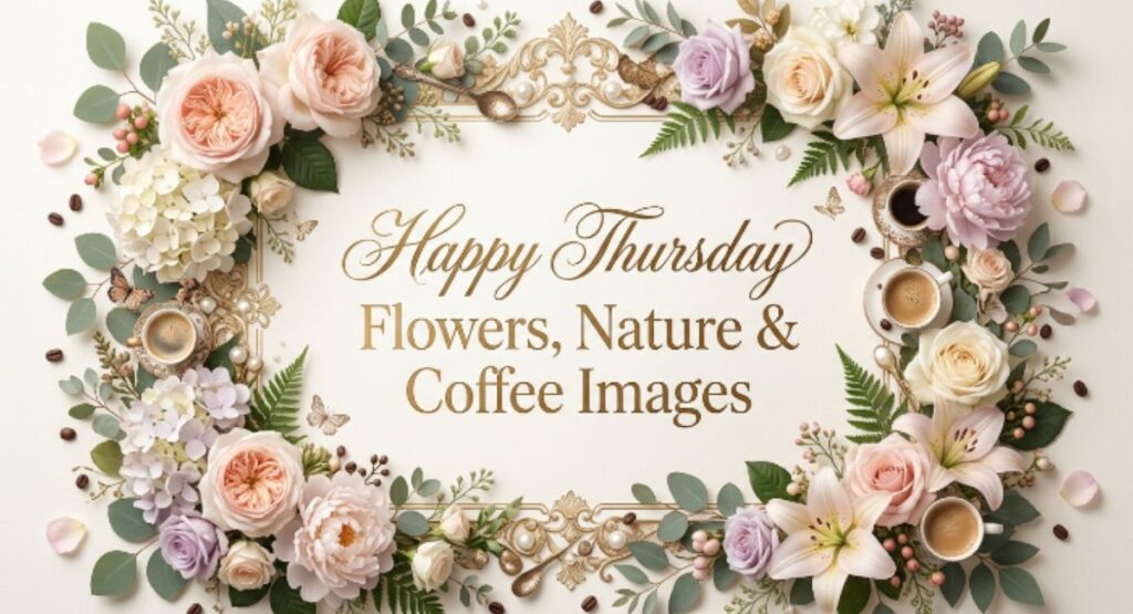 Happy Thursday Flowers, Nature & Coffee Images