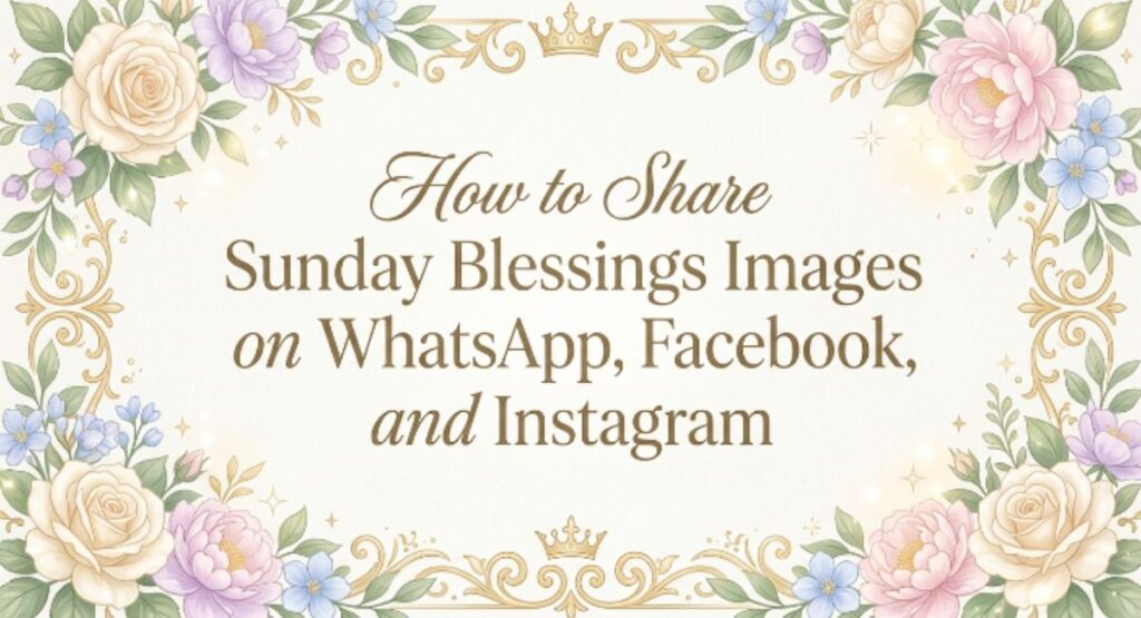 How to Share Sunday Blessings Images on WhatsApp, Facebook, and Instagram