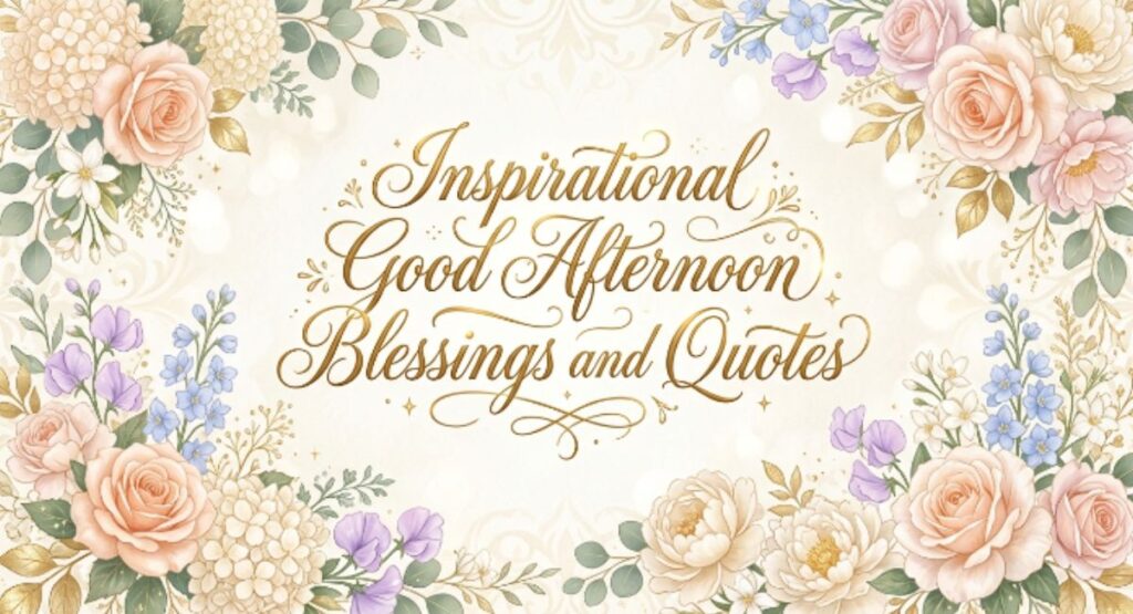 Inspirational Good Afternoon Blessings and Quotes