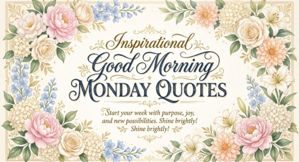 Inspirational Good Morning Monday Quotes