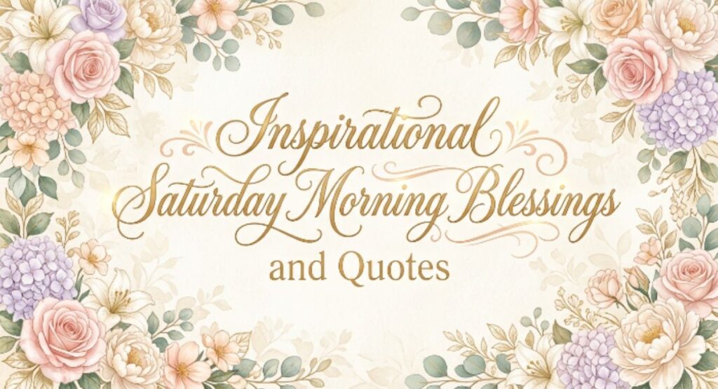 Inspirational Saturday Morning Blessings and Quotes