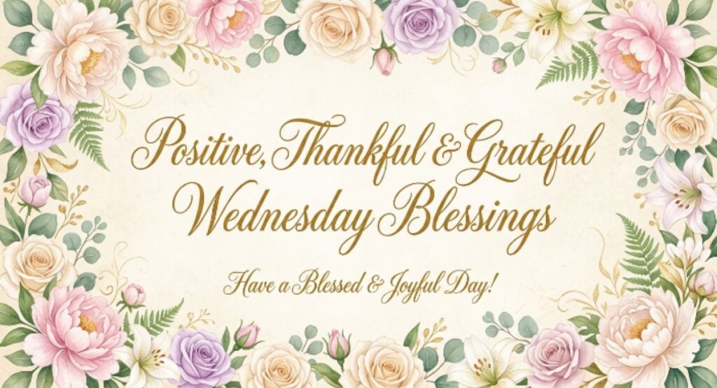 Positive, Thankful & Grateful Wednesday Blessings