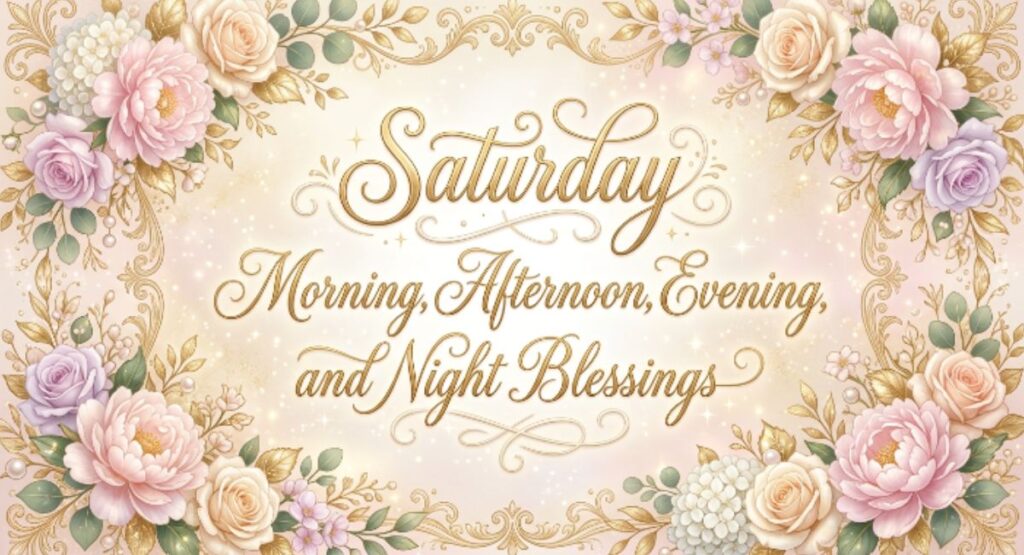 Saturday Morning, Afternoon, Evening, and Night Blessings