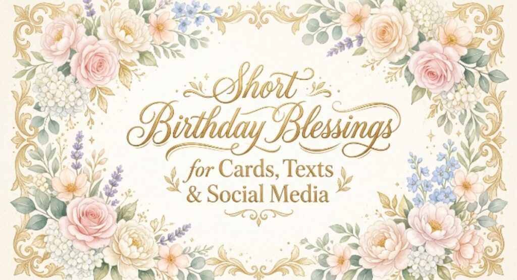 Short Birthday Blessings for Cards, Texts & Social Media
