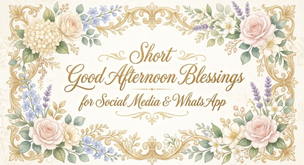 Short Good Afternoon Blessings for Social Media & WhatsApp