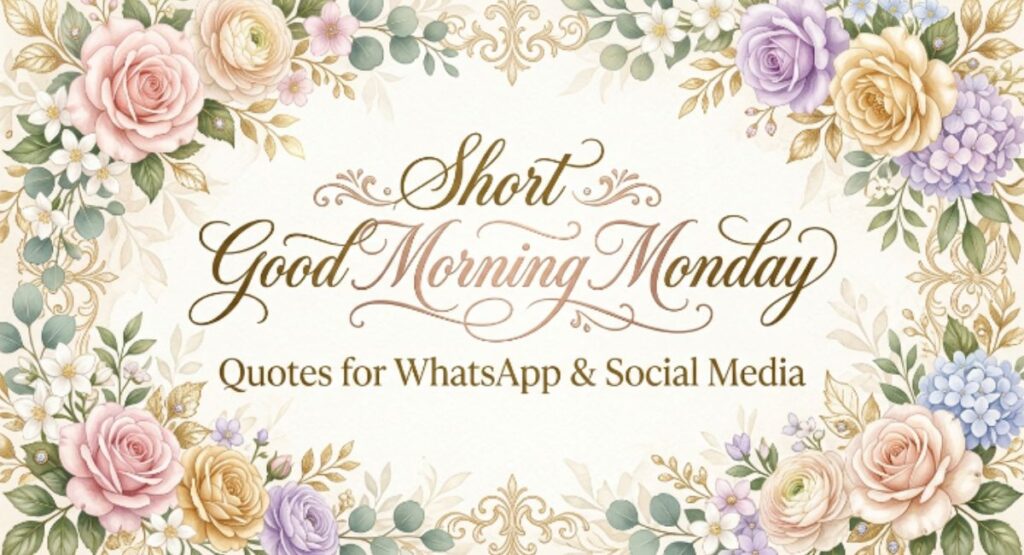 Short Good Morning Monday Quotes for WhatsApp & Social Media