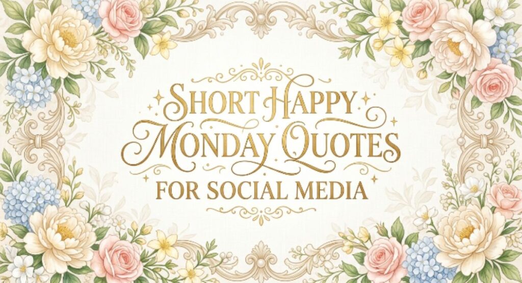 Short Happy Monday Quotes for Social Media