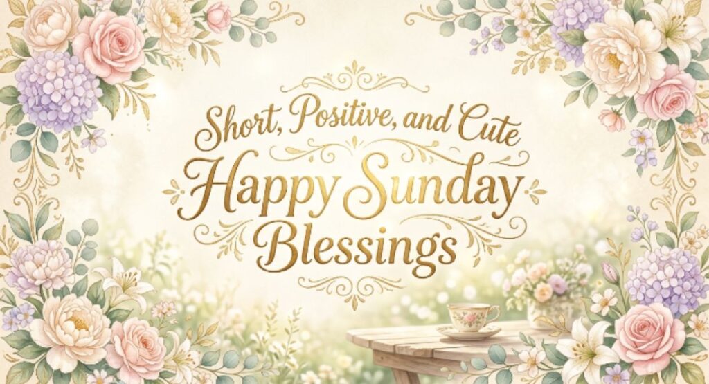 Short, Positive, and Cute Happy Sunday Blessings