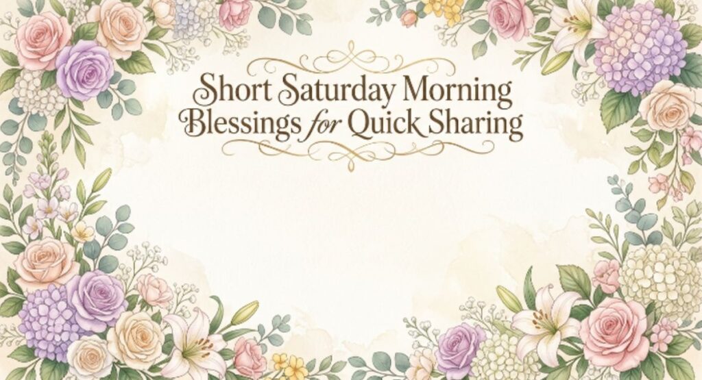 Short Saturday Morning Blessings for Quick Sharing