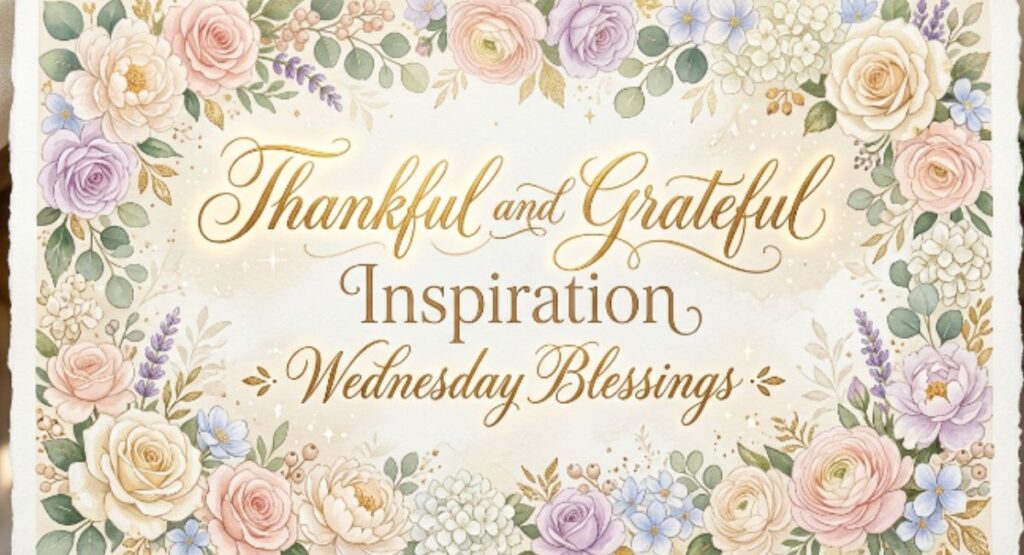 Thankful and Grateful Inspiration Wednesday Blessings