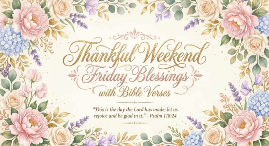 Thankful Weekend Friday Blessings with Bible Verses