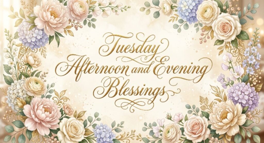 Tuesday Afternoon and Evening Blessings