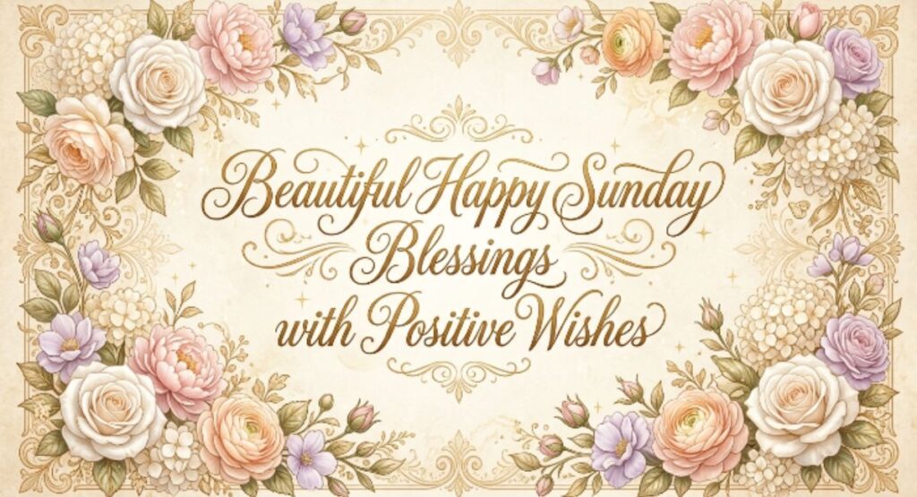 Beautiful Happy Sunday Blessings with Positive Wishes