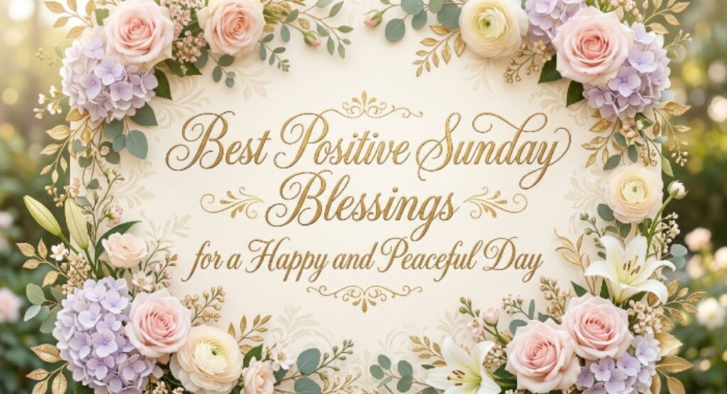 Best Positive Sunday Blessings for a Happy and Peaceful Day