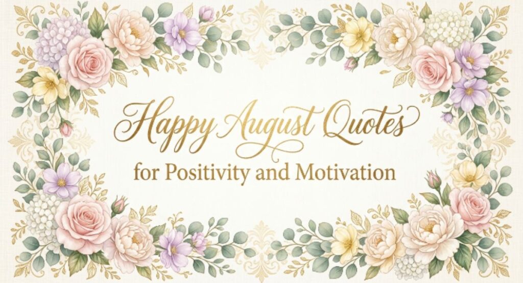 Happy August Quotes for Positivity and Motivation