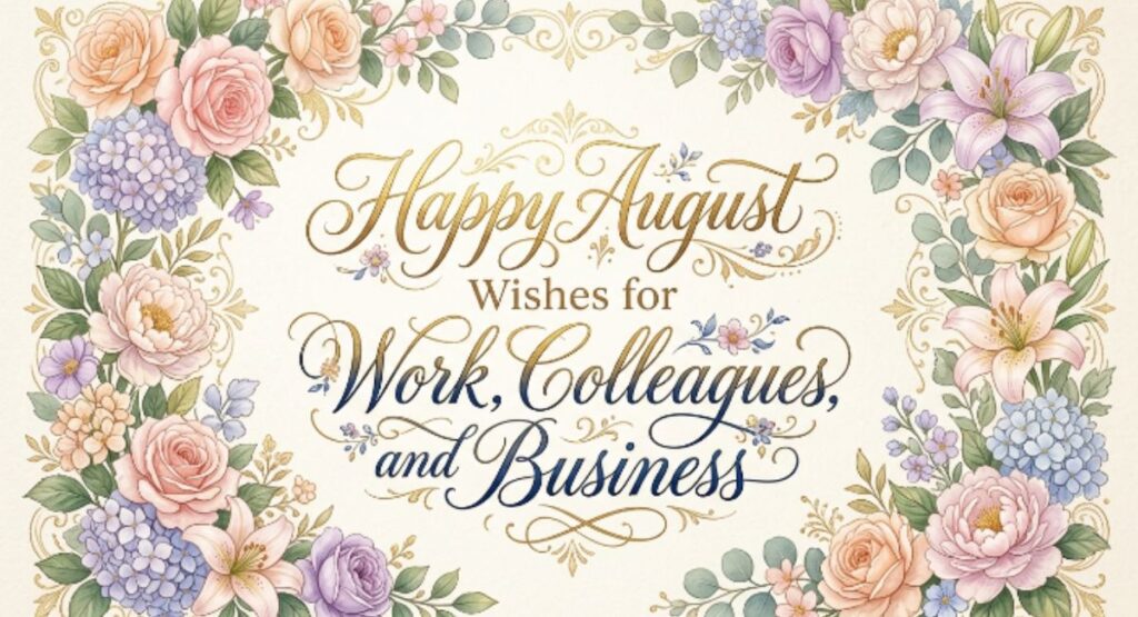 Happy August Wishes for Work, Colleagues, and Business