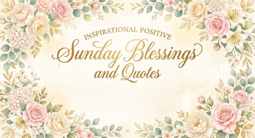 Inspirational Positive Sunday Blessings and Quotes