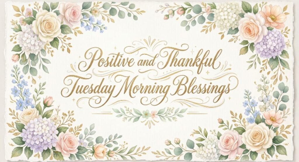 Positive and Thankful Tuesday Morning Blessings